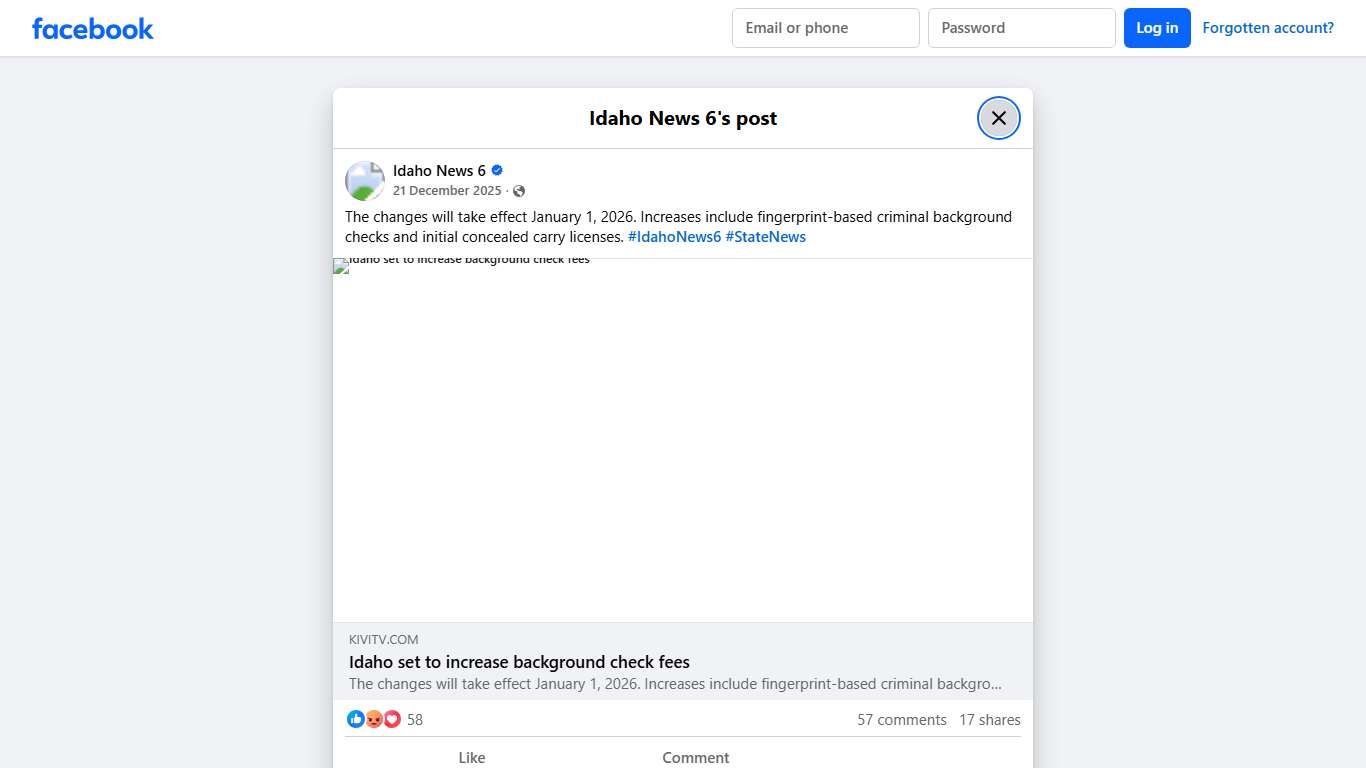 Idaho News 6 - The changes will take effect January 1,... Facebook